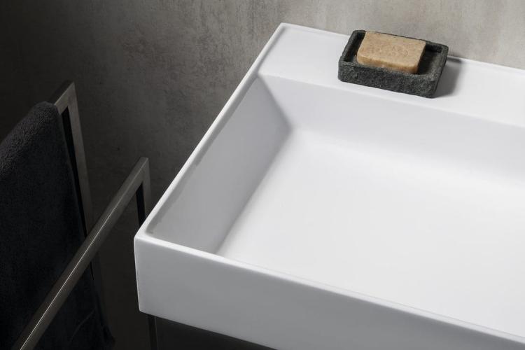 GODIVA umywalka podwójna kompozytowa 119x44cm, bez otworu na kran, biała GU119-0