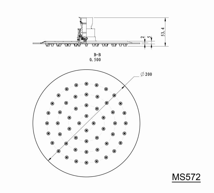 Slim deszczownia okrągła 30 cm MS573