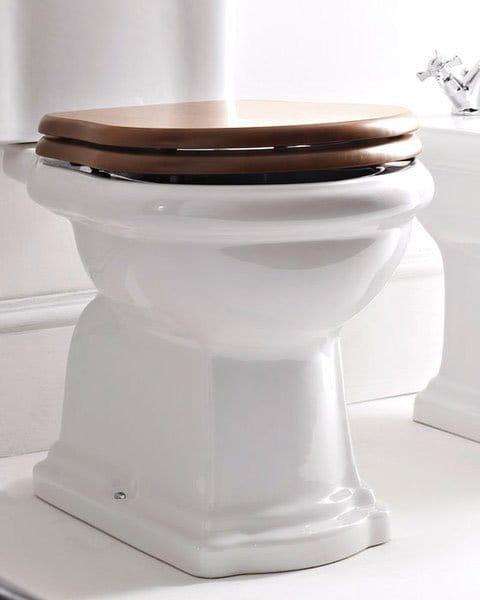 RETRO Deska WC orzech zawiasy chrom 109040