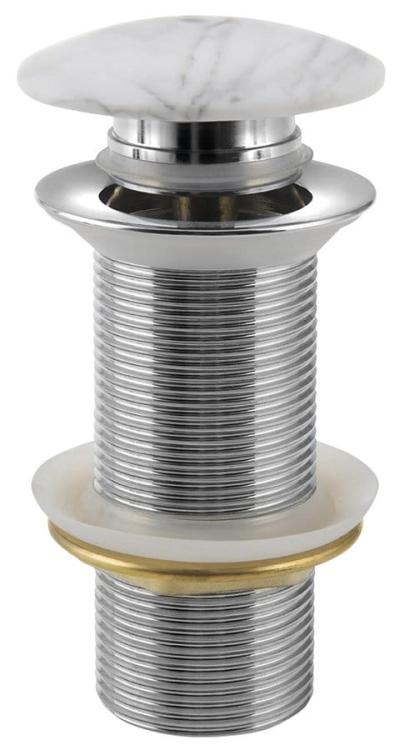 BLOK korek umywalkowy 5/4", klik-klak, grzybek biały carrara, mat 2401-941