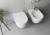 INFINITY miska WC wisząca, Rimless, 36,5x53cm, biały 10NF02004 komplet
