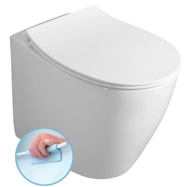 SENTIMENTI miska WC 36x52 cm, Rimless, dolny/tylny odpływ, biały 10SM10004SV