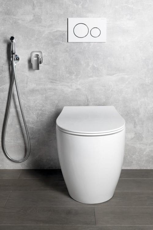 SENTIMENTI miska WC 36x52 cm, Rimless, dolny/tylny odpływ, biały 10SM10004SV aranżacja