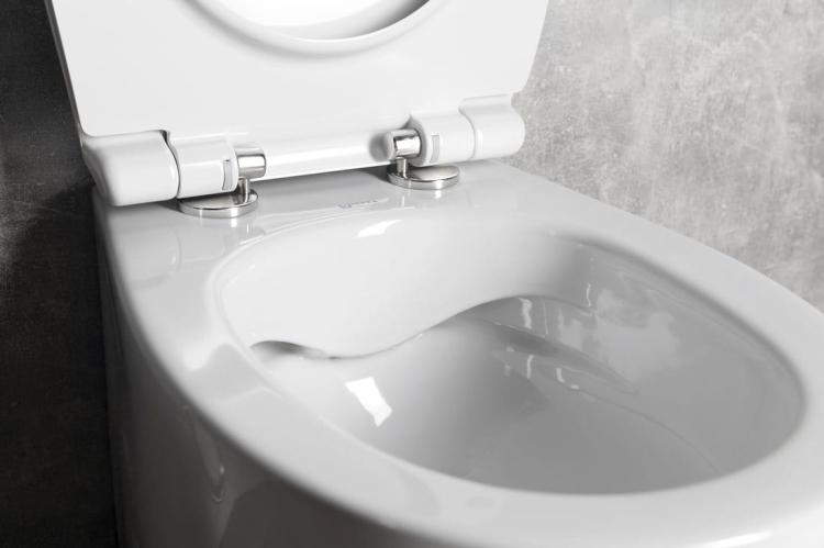SENTIMENTI miska WC 36x52 cm, Rimless, dolny/tylny odpływ, biały 10SM10004SV z bliska
