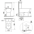 JALTA RIMLESS kompakt WC, odpływ uniwersalny PB103RW rysunek