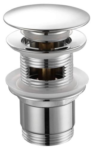 Korek umywalkowy 5/4“, klik- klak, duży grzybek, wys. 30-45 mm, chrom TF7001
