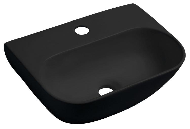 NERISSA umywalka ceramiczna do zawieszenia 41,5x28,5 cm czarny mat AR265B