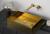 AURUM umywalka ze stali nierdzewnej 50x35 cm, z korkiem, złoty mat AU203 z baterią