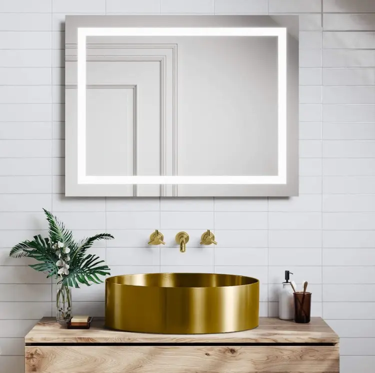 AURUM umywalka ze stali nierdzewnej, średnica 38 cm, z korkiem, złoty mat-AU201 z baterią