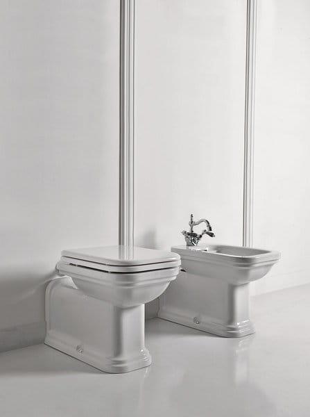 WALDORF Miska stojąca ceramiczna WC 37x42x65cm odpływ pionowy/poziomy 411601 wizualizacja