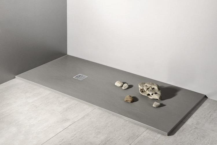MITIA brodzik prysznicowy kompozytowy 120x90x3 cm, szary PMS12090 aranżacja