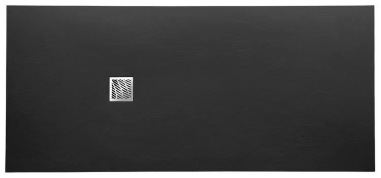 MITIA brodzik prysznicowy kompozytowy 120x90x3 cm, czarny PMC12090
