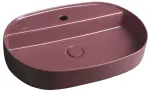 INFINITY OVAL umywalka ceramiczna nablatowa, 60x40 cm, Maroon Red mat 10NF65060-2R