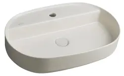 INFINITY OVAL umywalka ceramiczna nablatowa, 60x40 cm, Ivory 10NF65060-2K