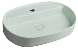INFINITY OVAL umywalka ceramiczna nablatowa, 60x40 cm, Mint mat 10NF65060-2T