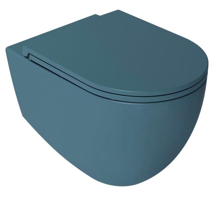 INFINITY miska WC wisząca, Rimless, 36,5x53cm, Petrol mat 10NF02004-2P