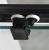 SIGMA SIMPLY BLACK kabina prysznicowa półokrągła 800x800 mm, R550, szkło czyste GS5580B rolki z bliska