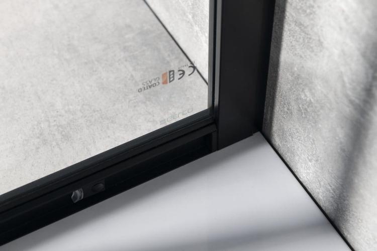 SIGMA SIMPLY BLACK kabina prysznicowa półokrągła 1200x900 mm, R550, szkło czyste GS1290B profil