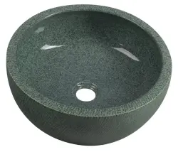 PRIORI Umywalka ceramiczna nablatowa, okrągła 42x15 cm, kolor zielony PI013