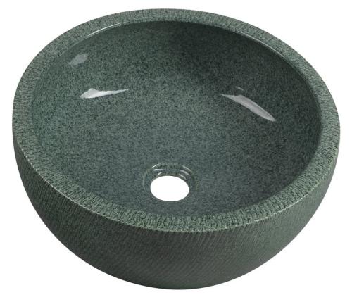 PRIORI Umywalka ceramiczna nablatowa, okrągła 42x15 cm, kolor zielony PI013