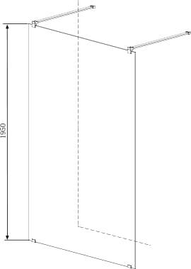 ELEGANCE Kabina przyścienna Walk-in 120x195 cm N8200