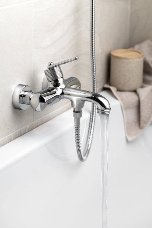 BEBE Bateria wannowa ścienna, chrom BB010 aranżacja