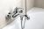 BEBE Bateria wannowa ścienna, chrom BB010 wizualizacja