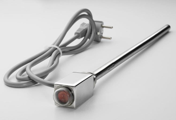 CARUSO Grzałka elektryczna 300 W, stal nierdzewna szczotkowana NR921 z bliska