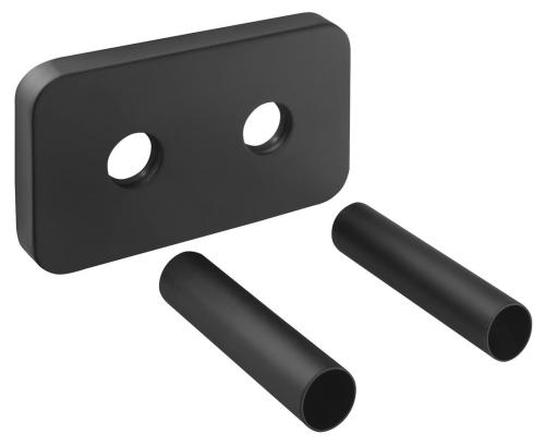 WICHER rozeta maskująca zespolona do zaworów o rozstawie 50 mm, czarny mat 600.315.6