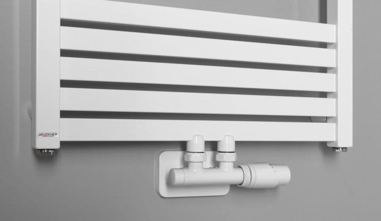 WICHER zestaw przyłączeniowy termostatyczny zespolony 50mm, biały 600.311.4 podłączenie