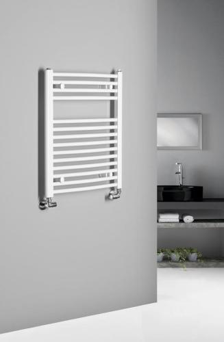 ORBIT grzejnik łazienkowy owalny, 500x640 mm, 360 W, biały ILO65T  wymiary