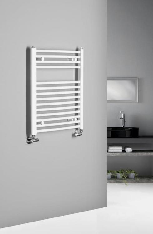ORBIT grzejnik łazienkowy owalny, 500x640 mm, 360 W, biały ILO65T  wymiary