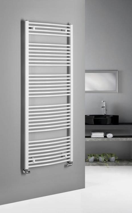 ORBIT grzejnik łazienkowy owalny,600x1680 mm, 1013 W, biały ILO66T na ścianie