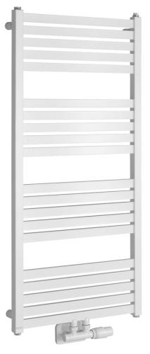 GRUNT grzejnik łazienkowy 500x1050 mm, podłączenie środkowe, biały 600.121.4