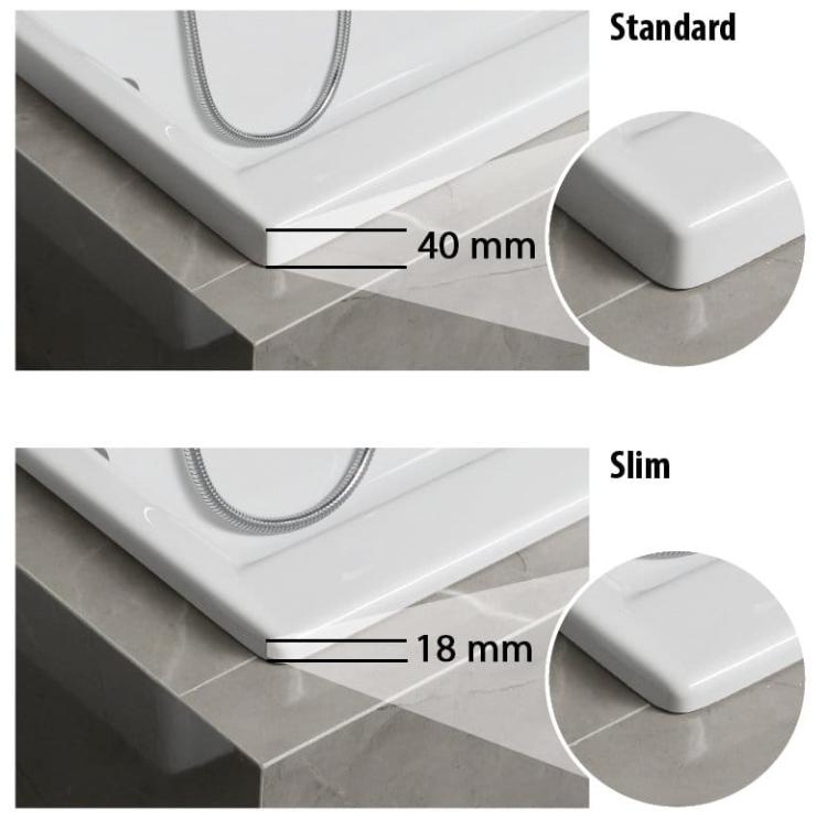 KALDERA SLIM Wanna prostokątna 180x80x40cm, biała 60611S slim