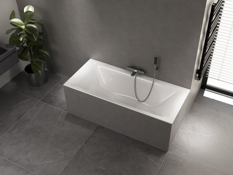 KALDERA SLIM Wanna prostokątna 180x80x40cm, biała 60611S wizualizacja