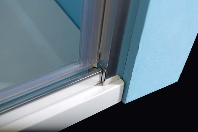 EASY drzwi prysznicowe do wnęki obrotowe 760-900 mm szkło czyste EL1615 profil