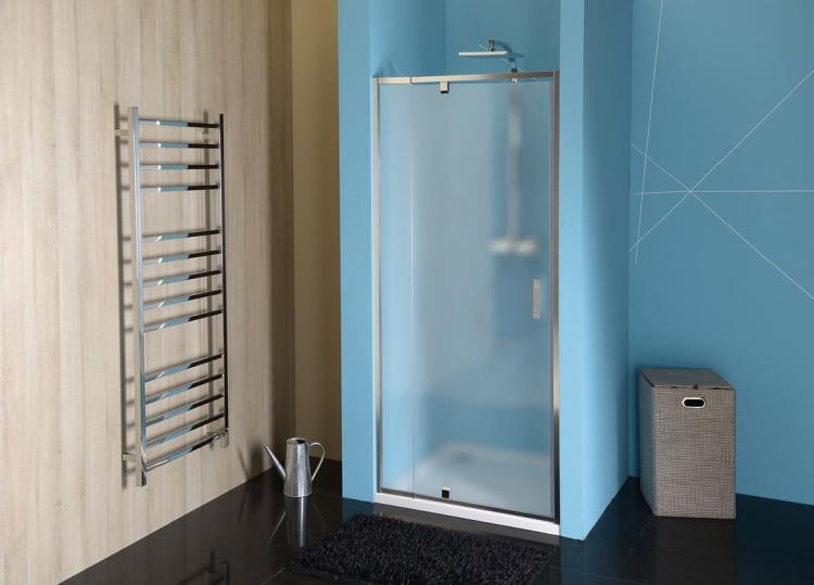 EASY drzwi prysznicowe do wnęki obrotowe 760-900 mm szkło brick EL1638 aranżacja