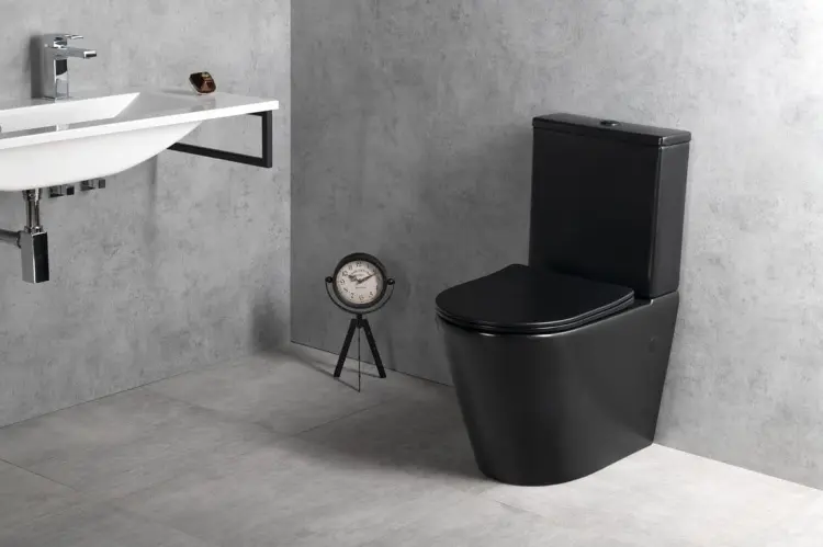 PACO deska do kompaktu WC PACO, SLIM Soft Close, duroplast, czarny PCS1012B aranżacja