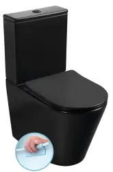 PACO RIMLESS kompakt WC ze spłuczką 38x80x61 cm , odpływ uniwersalny PC1012WRB