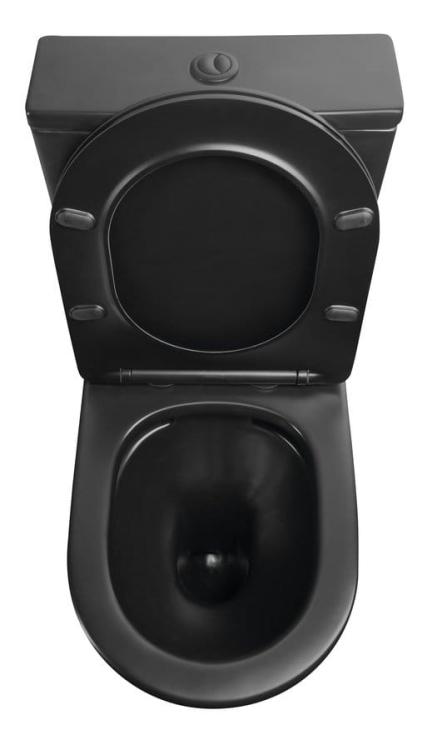 PACO RIMLESS kompakt WC ze spłuczką 38x80x61 cm , odpływ uniwersalny PC1012WRB otwarty
