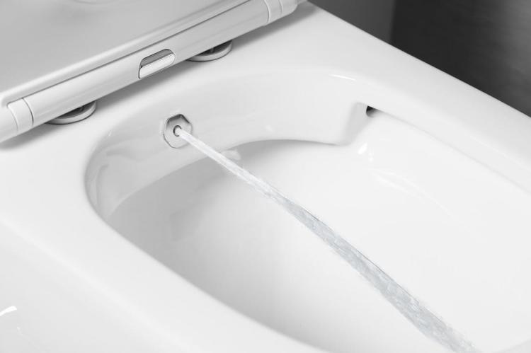 PACO RIMLESS kompakt WC ze zintegrowaną baterią i funkcją bidetu , odpływ uniwersalny PC1012RX podłaczenie
