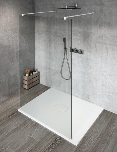 VARIO WHITE jednoczęściowa kabina prysznicowa Walk-In, szkło czyste, 700 mm GX1270GX2215