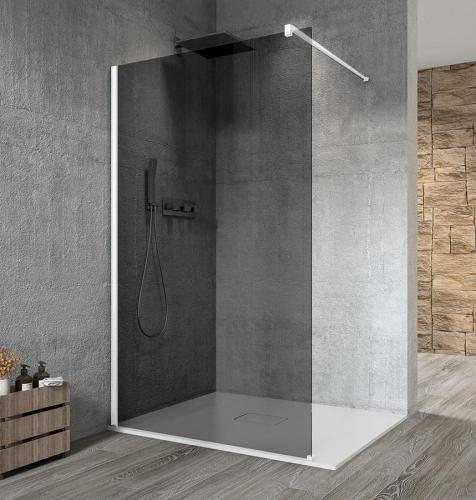 VARIO WHITE jednoczęściowa kabina prysznicowa Walk-In, montaż przy ścianie, szkło dymione, 1000 mm GX1310GX1015