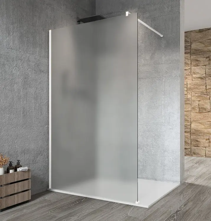 VARIO WHITE jednoczęściowa kabina prysznicowa Walk-In, montaż przy ścianie, szkło matowe, 1100 mm GX1411GX1015