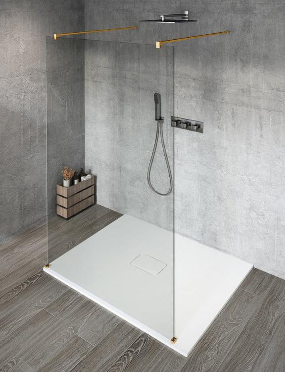 VARIO GOLD MATT jednoczęściowa kabina prysznicowa Walk-In, szkło czyste, 1100 mm GX1211-02