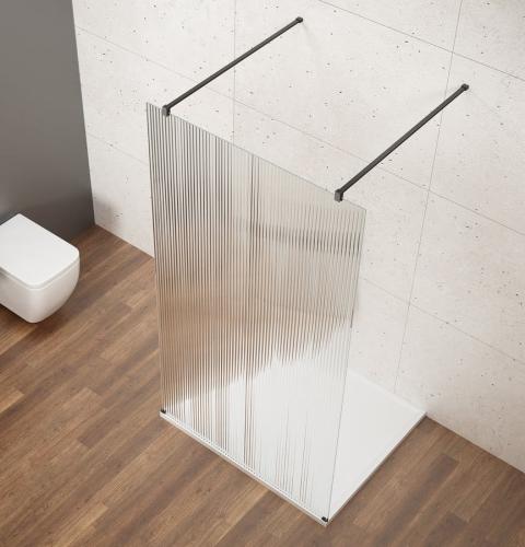 VARIO BLACK jednoczęściowa kabina prysznicowa Walk-In, szkło nordic, 1200 mm GX1512-02