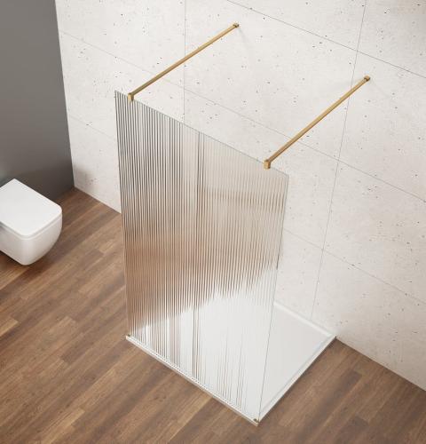 VARIO GOLD MATT jednoczęściowa kabina prysznicowa Walk-In, szkło nordic, 1000 mm GX1510-09