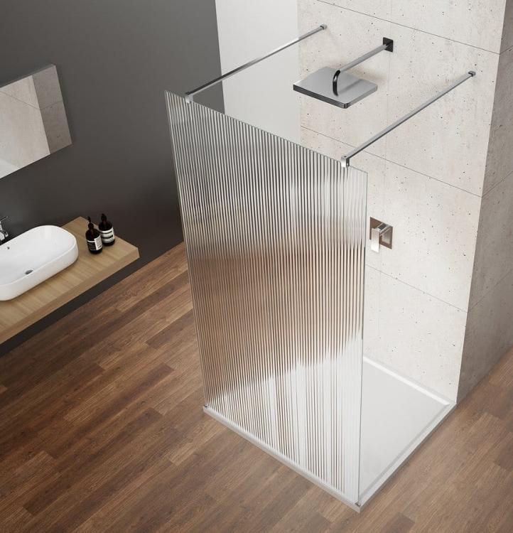 VARIO CHROME jednoczęściowa kabina prysznicowa Walk-In, szkło nordic, 1000 mm GX1510-01