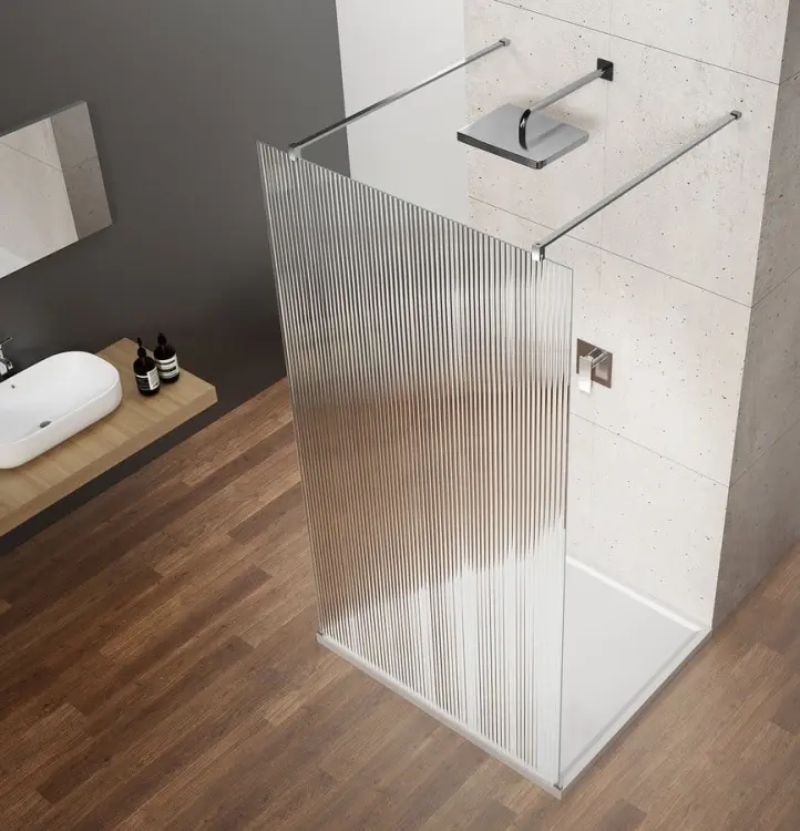 VARIO CHROME jednoczęściowa kabina prysznicowa Walk-In, szkło nordic, 1200 mm GX1512-01